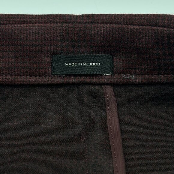 JF J Ferrar Size Small 34/36 SH Slim Fit Burgundy Mini Check Suit Jacket Blazer - Picture 7 of 12